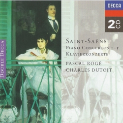  Saint-Saëns  Pascal Rogé, Charles Dutoit ‎– Piano Concertos 1-5 /2CD